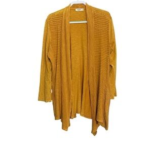 Jess & Jane Ochra Waffle Knit Open Cardigan